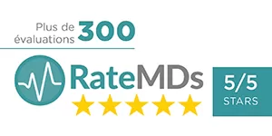 Dr Arbour compte plus de 300 évaluations de 5/5 étoiles selon RATEMDS
